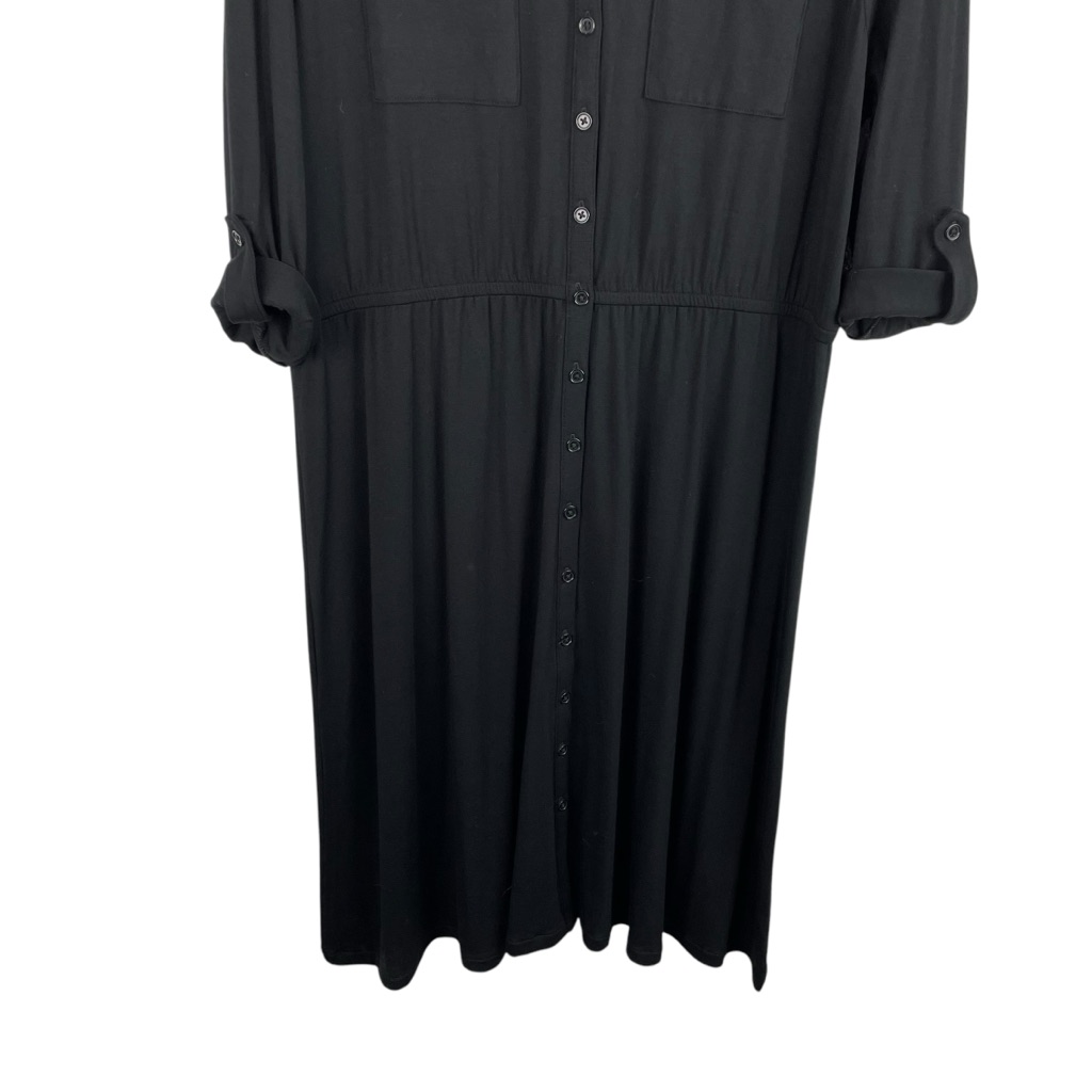 Market & Spruce | Lany Black Knit Shirt Dress New — image 3 of 8